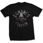 Magliette & T-shirt nere XXL taglie comode di cotone mezza manica con scollo rotondo per Donna Ramones 