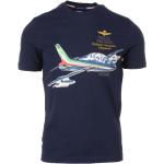 Magliette & T-shirt scontate blu M di cotone mezza manica ricamate per Uomo Aeronautica militare 
