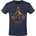 T-Shirt Gaming di Assassin's Creed - Mirage - Basim and eagle - S a XXL - Uomo - blu scuro
