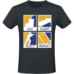 T-Shirt Gaming di Counter-Strike - 2 - Eat Sleep Repeat - S a XXL - Uomo - nero