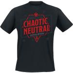 T-Shirt Gaming di Dungeons and Dragons - Chaotic Neutral - Keeping Options - S a L - Uomo - nero