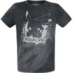 Magliette & T-shirt nere M di cotone con scollo tondo mezza manica con scollo rotondo per Uomo Pokemon 