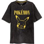 Magliette & T-shirt nere XXL taglie comode di cotone con scollo tondo mezza manica con scollo rotondo per Uomo Pokemon 