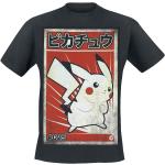 Magliette & T-shirt nere XXL di cotone con scollo tondo mezza manica con scollo rotondo per Uomo Pokemon 