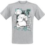 Magliette & T-shirt grigie XL di cotone con scollo tondo mezza manica con scollo rotondo per Uomo Pokemon 