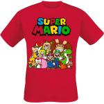 Magliette & T-shirt rosse XXL di cotone con scollo tondo mezza manica con scollo rotondo per Uomo Super Mario Mario 