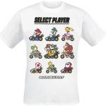 T-Shirt Gaming di Super Mario - Kart - Choose Your Driver - S a XXL - Uomo - bianco