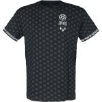 Magliette & T-shirt gotiche nere M di cotone con scollo tondo mezza manica con scollo rotondo per Uomo 