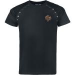 Magliette & T-shirt gotiche nere L con scollo tondo con scollo rotondo per Uomo Gothicana 