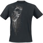 Magliette & T-shirt nere L di cotone con scollo tondo mezza manica con scollo rotondo per Uomo Spiral 