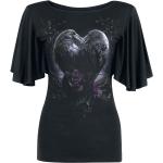 T-Shirt Gothic di Spiral - Raven Heart - M a 4XL - Donna - nero
