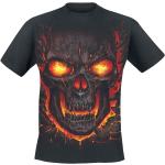 T-Shirt Gothic di Spiral - Skull Lava - S a XXL - Uomo - nero