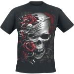 T-Shirt Gothic di Spiral - Skulls N' Roses - S a XXL - Uomo - nero