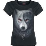 T-Shirt Gothic di Spiral - Wolf Chi - S a XXL - Donna - nero