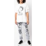 Magliette & T-shirt punk bianche in jersey mezza manica con scollo rotondo Haculla 