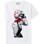 Magliette & T-shirt stampate bianche L di cotone per Donna Suicide Squad Harley Quinn 