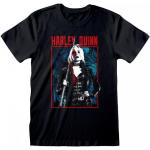 Magliette & T-shirt nere XXL taglie comode di cotone mezza manica con scollo rotondo per Donna Suicide Squad Harley Quinn 