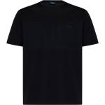Magliette & T-shirt nere di cotone a girocollo mezza manica con scollo rotondo Herno 