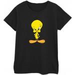 Magliette & T-shirt nere XXL taglie comode di cotone mezza manica con scollo rotondo per Donna Baby Looney Tunes Looney Tunes Gatto Silvestro e Titti Titti 