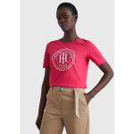 Magliette & T-shirt scontate rosa XS di cotone bio con scollo rotondo per Donna Tommy Hilfiger 