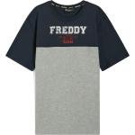 Magliette & T-shirt scontate blu XL di cotone mezza manica con scollo rotondo per Uomo Freddy 