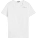 Magliette & T-shirt classiche bianche S di cotone con borchie mezza manica con scollo rotondo per Donna Freddy 