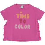 T-shirt manica corta scontate rosa in jersey con paillettes mezza manica per bambina Primigi di Primigi.it con spedizione gratuita 