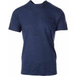 Magliette & T-shirt blu S di lino mezza manica con taschino per Uomo 