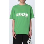 Magliette & T-shirt scontate verdi XL a girocollo mezza manica con scollo rotondo Kenzo Logo 
