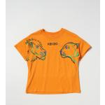 T-shirt manica corta scontate casual arancioni di cotone mezza manica per bambini Kenzo Kids 