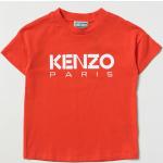 T-shirt manica corta scontate casual rosse di cotone mezza manica per bambini Kenzo Kids 