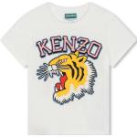 Top bianchi di cotone mezza manica per bambina Kenzo Kids di Michelefranzesemoda.com con spedizione gratuita 
