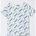 T-shirt avorio di cotone all over per bambino Kenzo Kids di Giglio.com 