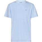 Magliette & T-shirt azzurre L di cotone mezza manica con scollo rotondo per Donna Lacoste 