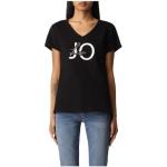Magliette & T-shirt nere M di cotone con glitter mezza manica con manica corta per Donna Liu Jo Jeans 