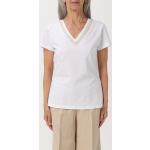 Magliette & T-shirt bianche M di cotone con perline ricamate per Donna Liu Jo Cotone 