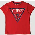 Magliette & T-shirt rosse di cotone Bio mezza manica con manica corta Guess Kids 
