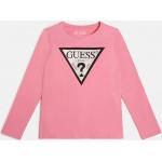 T-shirt manica lunga rosa 10 anni di cotone Bio manica lunga per bambina Guess Kids di Guess.eu 