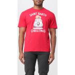 Magliette & T-shirt casual rosse M di cotone lavabili in lavatrice mezza manica con scollo rotondo MC2 SAINT BARTH 