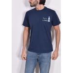 Magliette & T-shirt blu scuro M di cotone per la primavera ricamate per Uomo MC2 SAINT BARTH 