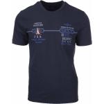 Magliette & T-shirt scontate blu S di cotone mezza manica ricamate per Uomo Aeronautica militare 