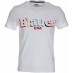 Magliette & T-shirt scontate bianche M di cotone mezza manica con manica corta per Uomo Blauer 