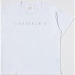 T-shirt manica corta scontate casual bianche di cotone con strass mezza manica per bambini Maison Margiela 6 