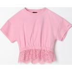 T-shirt rosa di pizzo per bambino Monnalisa di Giglio.com 