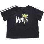 T-shirt Monnalisa cropped a maniche corte con stampa mnls