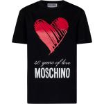 Magliette & T-shirt nere di cotone mezza manica con scollo rotondo Moschino 