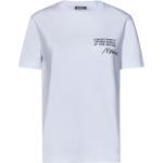 Magliette & T-shirt bianche di cotone mezza manica con scollo rotondo Moschino 