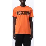 Magliette & T-shirt casual arancioni di cotone lavabili in lavatrice mezza manica con scollo rotondo Moschino Couture! 