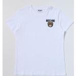 T-shirt manica corta casual bianche di cotone lavabili in lavatrice a tema orso mezza manica per bambini Moschino Kid 