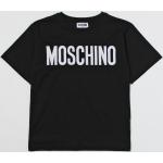 T-shirt manica corta scontate casual nere di cotone mezza manica per bambini Moschino Kid 